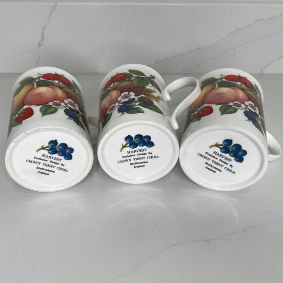 Crown Trent China Harvest Mugs set of 3 - Picture 4 of 6